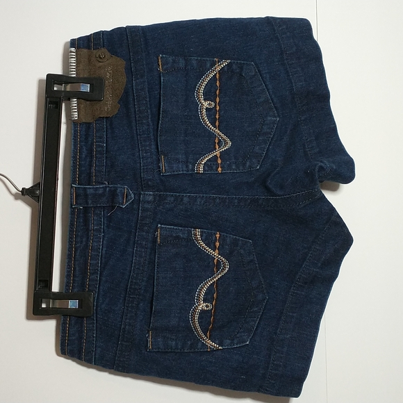 INDUSTRIAL COTTON JEAN SHORTS size 5 Juniors Women's Like New Indigo Blue - Picture 6 of 10